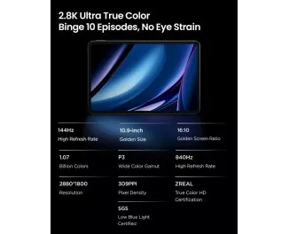 Планшет ZTE Nubia Pad Pro 12/256GB Black Global