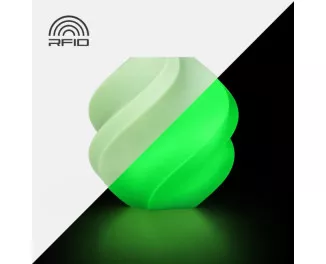 Пластик для 3D друку з котушкою Bambu Lab PLA Glow 1kg Green (A12-G0-1.75-1000-SPL)