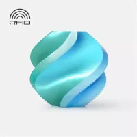 Пластик для 3D друку з котушкою Bambu Lab PLA Silk 1kg Blue Hawaii (A05-T4-1.75-1000-SPL)