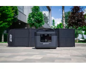 Портативна сонячна панель 2E 100W DC/USB-C/USB-A (2E-PSP0031) Black