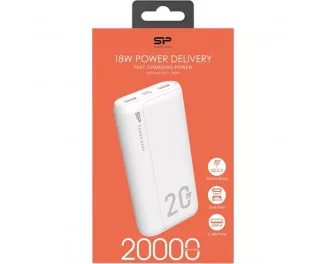 Портативный аккумулятор 20000mAh Silicon Power QS15 White (SP20KMAPBKQS150W)