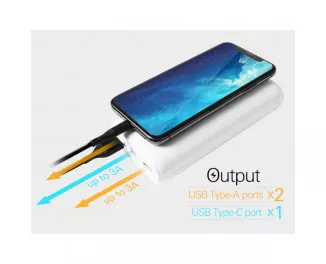 Портативный аккумулятор 20000mAh Silicon Power QS15 White (SP20KMAPBKQS150W)