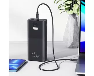 Портативный аккумулятор 30000mAh USAMS PB68 QC3.0+PD3.0 65W Black (ATXLOGTC01)