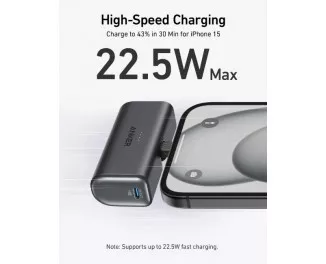 Портативный аккумулятор Anker Nano Power Bank 5000mAh 22.5W USB Type-C Black (A1653011)