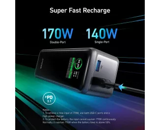 Портативний акумулятор Anker Prime 27K 250W PD 3.1 27650mAh (A1340011) Black