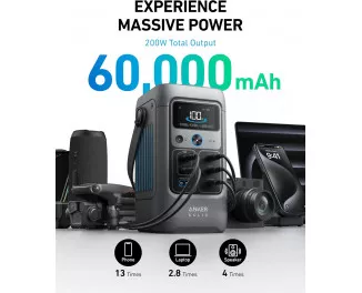 Портативний акумулятор Anker SOLIX C200 192Wh/60000mAh | 200W (A17270Z1)