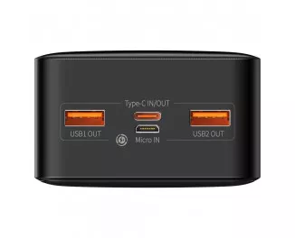 Портативный аккумулятор Baseus Bipow Digital Display 30000mAh 20W (QC3.0 PD) (PPBD050401, PPDML-N01) Black