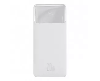 Портативный аккумулятор Baseus Bipow Digital Display 30000mAh 20W (QC3.0 PD) (PPBD050402, PPDML-N02) White