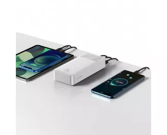 Портативный аккумулятор Baseus Bipow Digital Display 30000mAh 20W (QC3.0 PD) (PPBD050402, PPDML-N02) White
