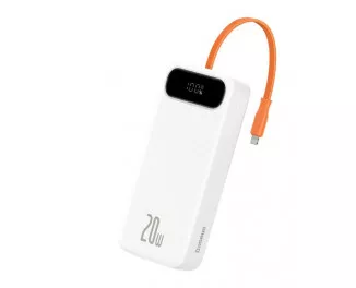 Портативний акумулятор Baseus Block Digital Display 20000mAh 20W (with Lightning cable) (PPLK000002) White