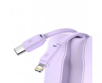 Портативный аккумулятор Baseus Elf Digital Display 10000mAh 22.5W (with USB-C/Lightning cable) (PPJL010005) Purple