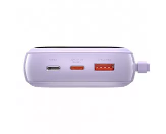 Портативный аккумулятор Baseus Qpow Digital Display 20000mAh 20W (with Lightning cable) (PPQD-H05) Purple