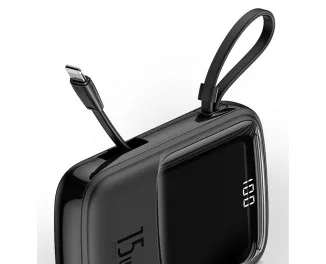 Портативный аккумулятор Baseus Qpow Digital Display 3A 10000mAh (with Lightning cable) (PPQD-B01) Black
