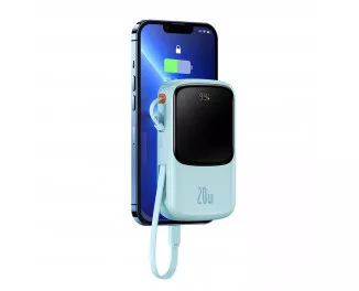 Портативный аккумулятор Baseus Qpow Pro Digital Display Fast Charge 10000mAh 20W Blue (PPQD020003)