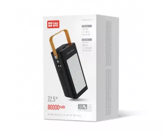 Портативный аккумулятор ColorWay LCD/Lamp 80000mAh Black (CW-PB800LPA8BK-PDD)