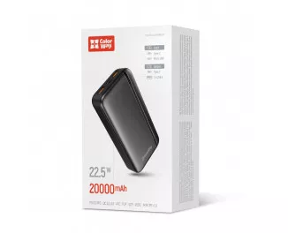 Портативный аккумулятор ColorWay Portable Charger 20000mAh Black (CW-PB200LPB4BK-PD)