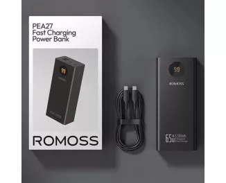 Портативный аккумулятор Romoss Pro 65W 27000mAh Black (PEA27S)