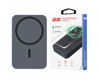 Портативный аккумулятор с беспроводной зарядкой 2E Wireless QI 10000mAh Blue (2E-PB1046-BLUE)