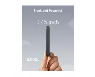 Портативный аккумулятор с беспроводной зарядкой Anker 621 Magnetic 5000mAh [MagGo] - Black (A1610012, A1611012)