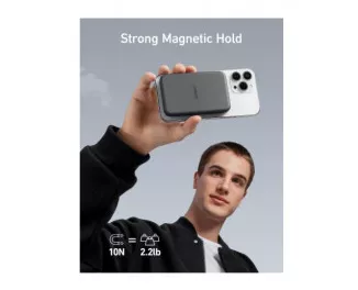 Портативный аккумулятор с беспроводной зарядкой Anker 621 Magnetic 5000mAh [MagGo] - Black (A1610012, A1611012)