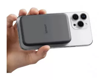Портативний акумулятор з бездротовою зарядкою Anker 621 Magnetic Magsafe Powerbank 5000mAh Black (A1610)