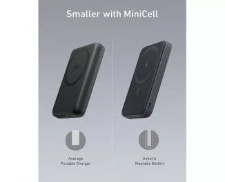 Портативный аккумулятор с беспроводной зарядкой Anker 622 Magnetic Battery 5000mAh [MagGo with Stand] - Black (A1614011)