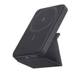 Портативний акумулятор з бездротовою зарядкою Anker 622 Magnetic Battery 5000mAh [MagGo with Stand] - Interstellar Gray (A1611011)