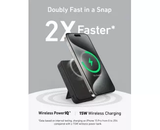 Портативный аккумулятор с беспроводной зарядкой Anker MagGo Power Bank 10000mAh Black (A1654011)