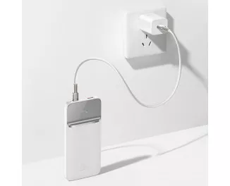 Портативний акумулятор з бездротовою зарядкою Baseus Magnetic 10000mAh 20W (Qi 10W) (2022 Edition) (PPCX010102) White