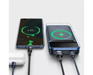 Портативний акумулятор з бездротовою зарядкою Baseus Magnetic 10000mAh 20W (Qi 10W) (2022 Edition) (PPCX010103) Blue