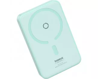 Портативный аккумулятор с беспроводной зарядкой Baseus Magnetic Bracket 2-in-1 Wireless Charger and Holder 20W 5000mAh (P10064101333-00) Mint 