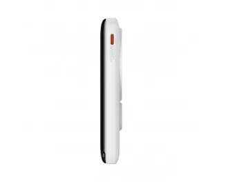 Портативний акумулятор з бездротовою зарядкою Baseus Magnetic Bracket (Overseas Edition) 10000mAh 20W (Qi 15W) (PPCX000202) White