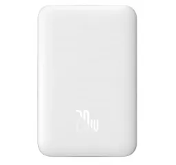 Портативный аккумулятор с беспроводной зарядкой Baseus Magnetic Mini 10000mAh 20W (Qi 15W) (P10059001223-00) White
