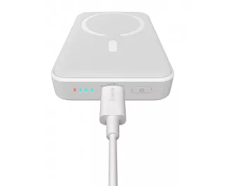 Портативный аккумулятор с беспроводной зарядкой Baseus Magnetic Mini 10000mAh 20W (Qi 15W) (P10059001223-00) White