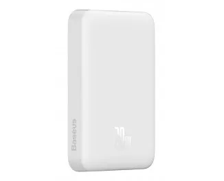 Портативный аккумулятор с беспроводной зарядкой Baseus Magnetic Mini 10000mAh 20W (Qi 15W) (P10059001223-00) White