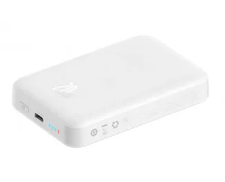Портативный аккумулятор с беспроводной зарядкой Baseus Magnetic Mini 10000mAh 20W (Qi 15W) (P10059001223-00) White