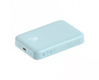 Портативный аккумулятор с беспроводной зарядкой Baseus Magnetic Mini 10000mAh 20W (Qi 15W) (P10059001313-00) Blue
