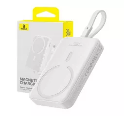 Портативный аккумулятор с беспроводной зарядкой Baseus Magnetic Mini 10000mAh 30W White (P1002210B223-00)