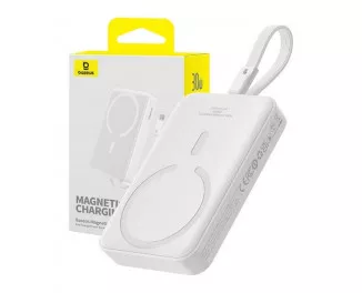 Портативный аккумулятор с беспроводной зарядкой Baseus Magnetic Mini 10000mAh 30W White (P1002210B223-00)