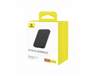 Портативный аккумулятор с беспроводной зарядкой Baseus Magnetic Mini 5000mAh 20W (Qi 15W) (P10022107113-00) Black