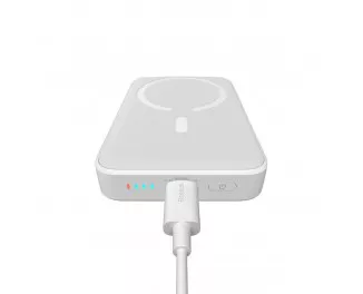 Портативный аккумулятор с беспроводной зарядкой Baseus Magnetic Mini (Overseas Edition) 10000mAh 20W (Qi 15W) (PPCX070002) White