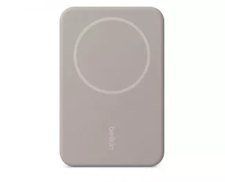 Портативный аккумулятор с беспроводной зарядкой Belkin BoostCharge Pro Magnetic 5K 5000mAh Sand (BPD006jqSD-APL, HRX42)