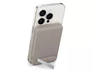 Портативный аккумулятор с беспроводной зарядкой Belkin BoostCharge Pro Magnetic 5K 5000mAh Sand (BPD006jqSD-APL, HRX42)