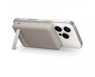 Портативный аккумулятор с беспроводной зарядкой Belkin BoostCharge Pro Magnetic 5K 5000mAh Sand (BPD006jqSD-APL, HRX42)