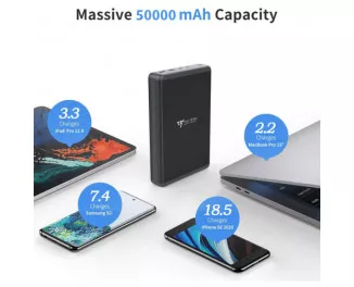 Портативный аккумулятор Voltero S50 50000mAh 100W Black (8720828063200, 6090537940980)