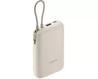 Портативний акумулятор Xiaomi 10000mAh 22.5W Integrated Cable Beige (BHR9072GL)