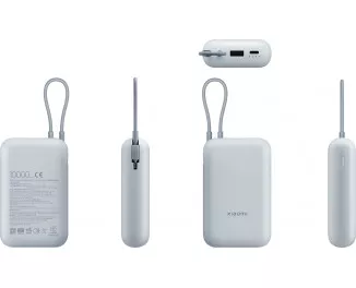 Портативний акумулятор Xiaomi 10000mAh 22.5W Integrated Cable Blue (BHR9073GL)