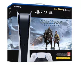 Приставка Sony PlayStation 5 Digital Edition 825 Gb White + God of War Ragnarok