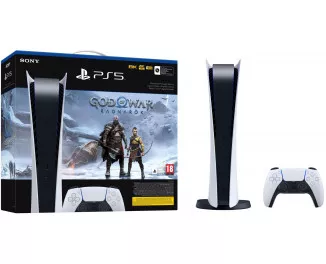 Приставка Sony PlayStation 5 Digital Edition 825 Gb White + God of War Ragnarok
