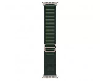 Ремінець для Apple Watch Ultra 49mm Apple Alpine Loop Dark Green - Natural Titanium Finish - Medium (MXMV3)